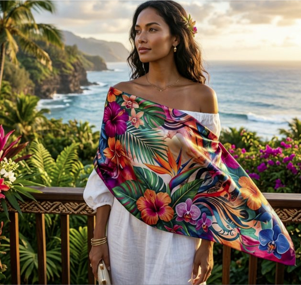 Masterpiece Canvas Oversized Shawl